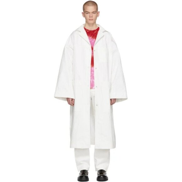 Kwaidan Editions Oversized Lab Coat Size M Mens White SSENSE Exclusive $1325 - Picture 1 of 16